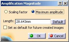 image (in mm) The default unit for the Length option is fixed in the Options dialog box (General -> Parameters and Measure -> Units tab).