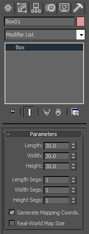 If you have any trouble drawing the box out perfectly, don't worry. You can always go to your modifier tab with your box selected and manually adjust the settings for Height, Length, and Width.