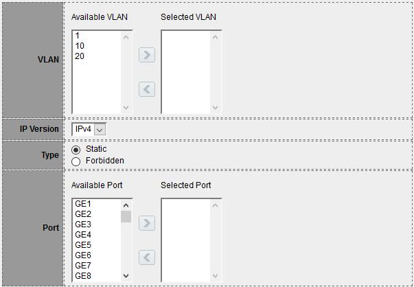 11.1.4 Forward All Configure ports or LAGs to receive Multicast streams from a specific VLAN.