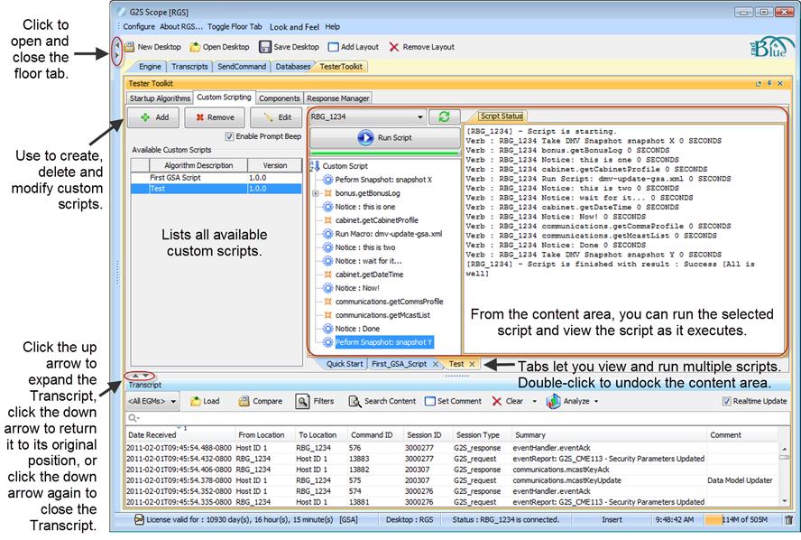 Customizing Scripts Review the Custom Scripting Layout The Custom Scripting tab is located on the Tester Toolkit layout.