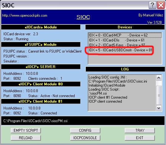 IDX is the identification number and there should be a * sign in front of it when you first run your SIOC before you have made the following changes.