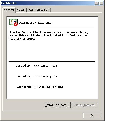 Chapter 17: Sample setup - Backend software DRAFT 252 8. Click View Certificate.