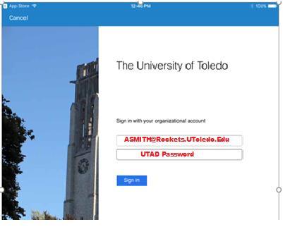 20. During the previous step, the application redirected you to the UT Login Page.