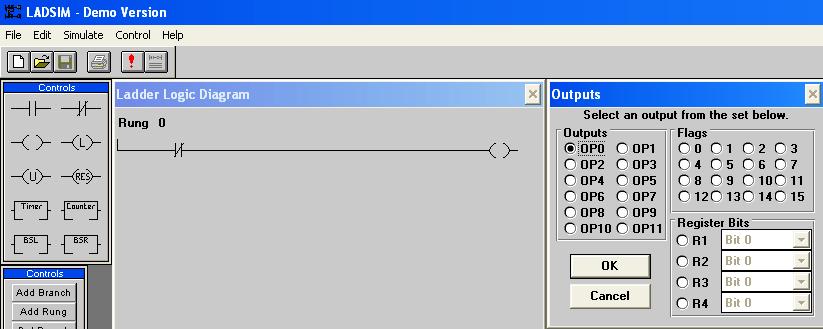 f) Now go to the control table and press the button to open the debugging simulator window.