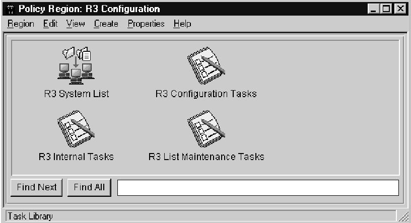 R3 System List profile manager The following task libraries: v R3 Configuration Tasks v R3 List Maintenance Tasks v R3 Internal Tasks See Using Manager for R/3 Configuration Tasks on page 35.