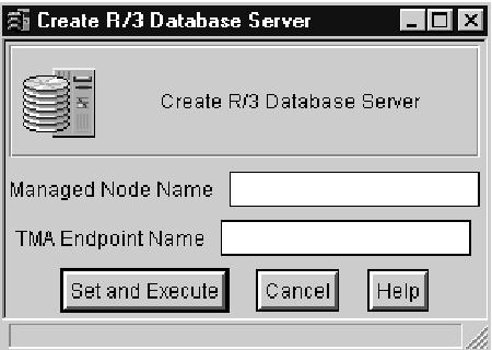 Creating a Database Server Object from the Desktop To create an R/3 database server object from the desktop, follow these steps: 1.