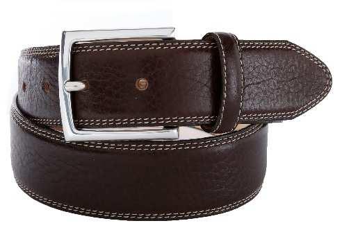 00 01-Tan 03-Mid Brown 10-Black/Brown 193-Black/White *014140 35mm genuine leather strap with contrast double stitch detail and classic silver harness buckle Size: 34-44 MSRP: $65.