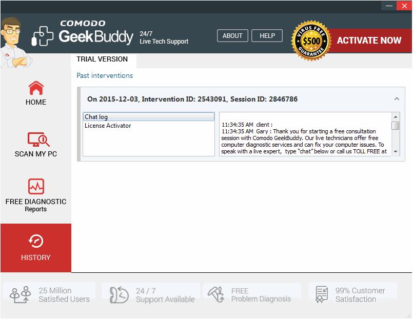 6. Using Free Diagnostic Report GeekBuddy's free diagnostic report feature will automatically identify problems on your computer and help you to fix them.