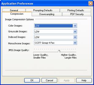 Compression Preferences The compression method used to storing any images (such as pictures, screenshots, company logos) will affect the the final size of your files.