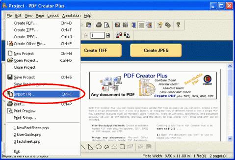 1. From the File menu, select the Import File menu item, or click the Import the Standard toolbar. button on 2.