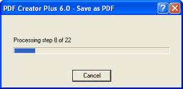 0 Add-In moves through the document and processes each page. When the process is complete, the document is automatically printed to the PDF Creator Plus 6.