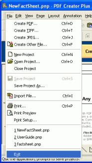 Exiting the Application To exit the application, go to the File menu and click