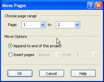 Moving a Range of Pages 1.