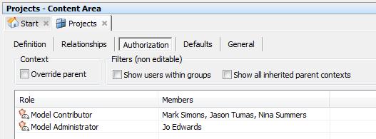 4 Role Assignment Authorization is achieved by assigning a user or group one or more roles on a context item.