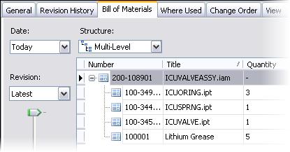 Using the Edit Item Record interface, you can edit an item s properties, including the item s BOM, attach and detach files, and view change orders associated with that item.
