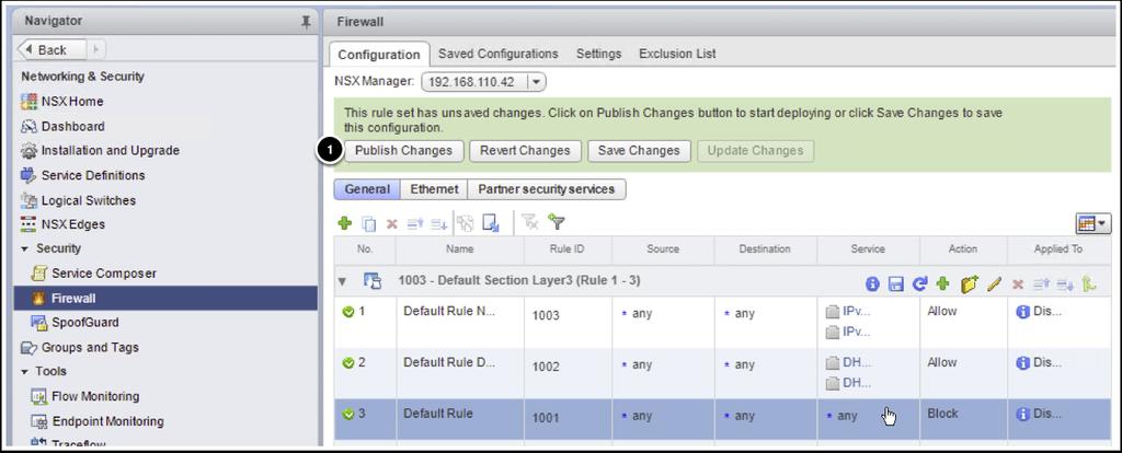 Publish your changes You will notice a green bar appears announcing that you now need to choose either to Publish Changes, Revert Changes or Save Changes.