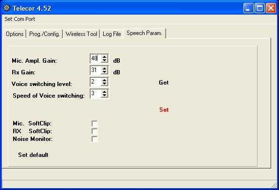 5.1.4. Speech Param. Tab The Speech Param. Tab allows the administrator to adjust the VS-600 Staff Call Station audio settings.