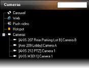 Views Populating a view pane with a Camera In Ocularis Client Lite s Cameras panel in the setup utility, click on the [+] sign beside Cameras to expand the list of cameras available through the NVR