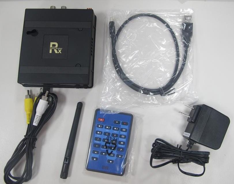 Quad Version 2 Quad LCD Version 2 1 1 4 3 Receiver Information 5 5 3 4 6 6 7 1. Receiver 2. RCA Cables 3. USB Cable 4. Antenna 5. Remote 6. Power Supply 1. Receiver 2. Remote 3. RCA Cables 4.