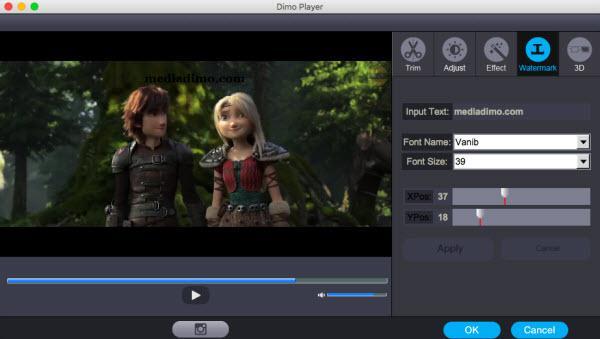 Apply 3D Effect On the video editing panel, under the 3D tab, choose a 3D setting mode from "Red-Blue", "Top Bottom", or