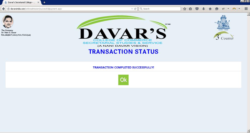 4. Once payment transaction is successfully completed you will get your login details in Email. 5.
