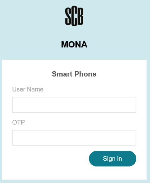 B.2 Smartphone: Enter your username in the field User Name Open the mobile app and select your profile. Enter your six-digit PIN code in the app to generate an OTP (one-time password).