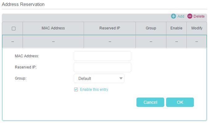 Chapter 11 Specify Your Network Settings 2. You can also appoint IP addresses within a specified range to devices of the same type by using Condition Pool feature.