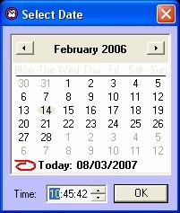 When you click on the Open Hour option, the Select Date window opens which allows you to select the date that you want to