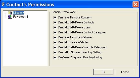 Clicking on this button will open the Security User Group Permissions window which is used to assign security permissions for individual Users or Security User Groups.