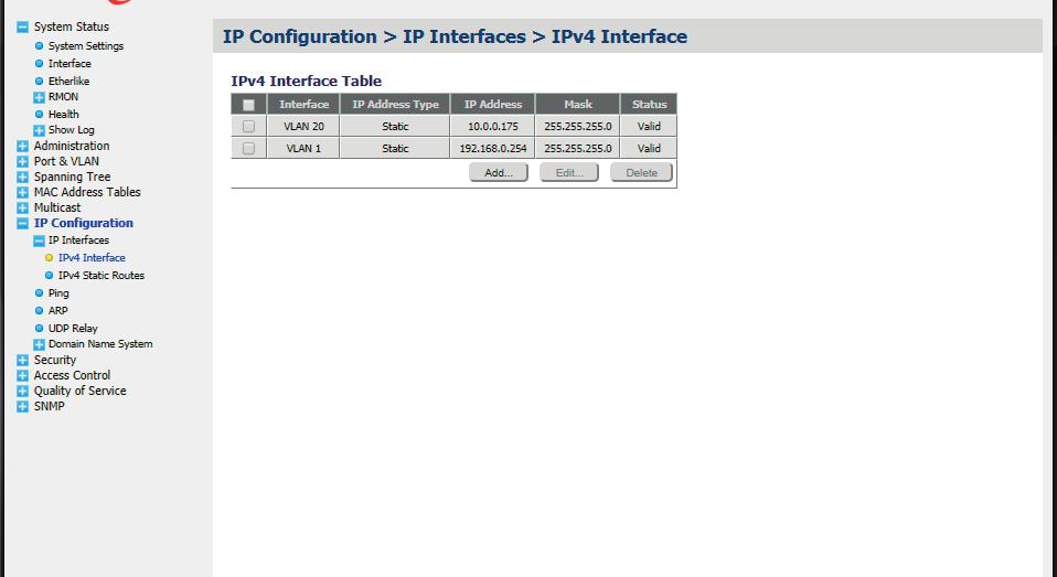 configured with devices from another VLAN. Therefore, in the menu IP Configuration > IP Interfaces > IPv4 Interface click Add to add an additional IP address.