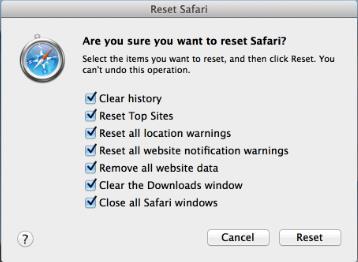 previously stored data such as your browsing history and saved passwords 1. Open new window and click Safari from the toolbar. 2.