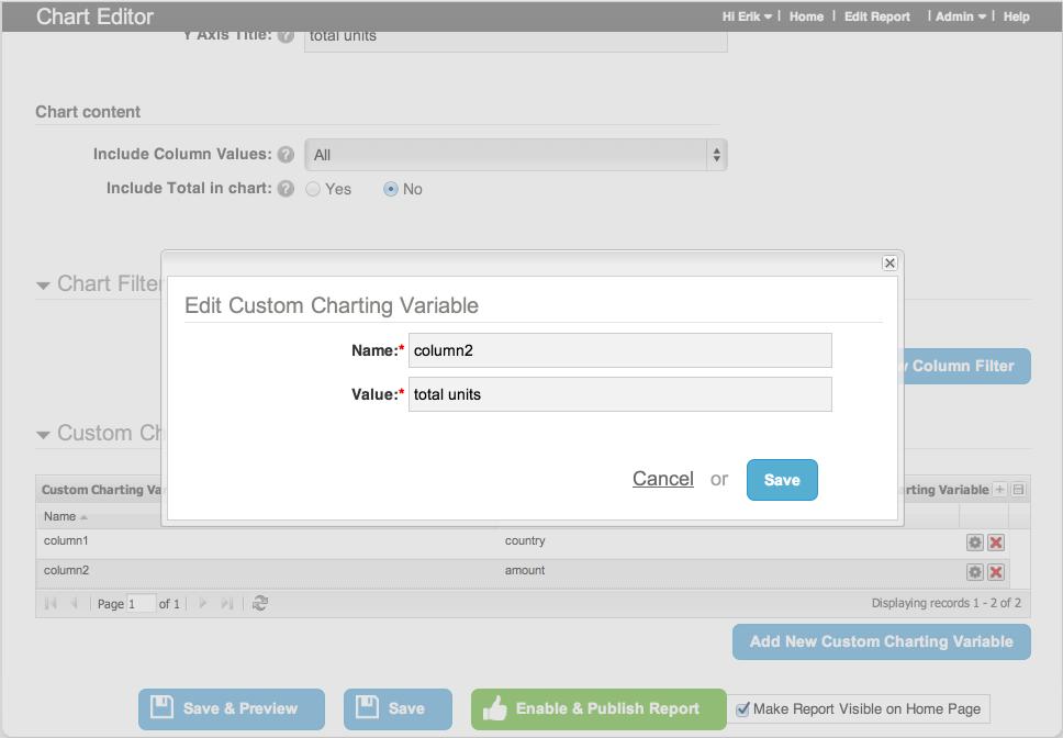 11.7. Adjust Custom Charting Variables In this example change the Custom