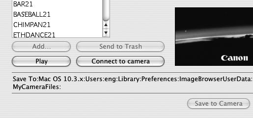 Macintosh Enjoy Customizing Your Camera with the My Camera Settings 80 Adding New Data to the My Camera Window Create a new image or sound file and add it to the My Camera window.