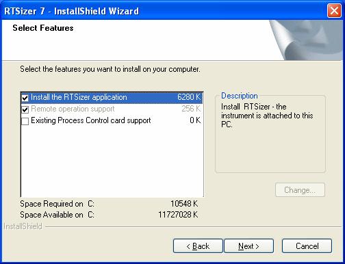 If RTSizer v6.00, v7.00, v7.10 or v7.11 is installed you will be asked to uninstall it first. RTSizer v7.