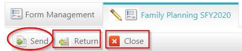 Here is some information on the different between Return and Close : Hover above each tab for more information on contents. Close: Closes section/application and places back on Desktop.