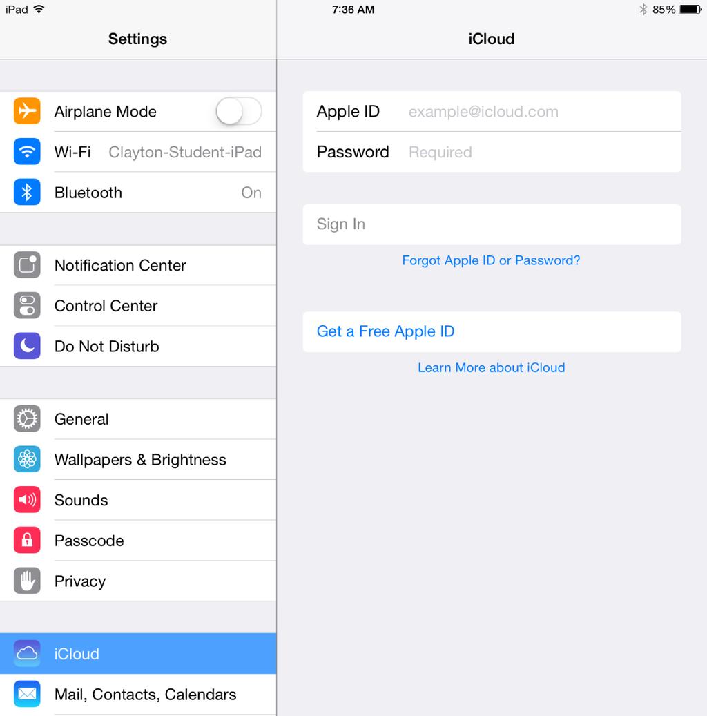 P a g e 4 REQUIRED: Turning on icloud, Find My ipad, and icloud Backup For security purposes, all student devices must have icloud, Find My ipad, and icloud Backup enabled.
