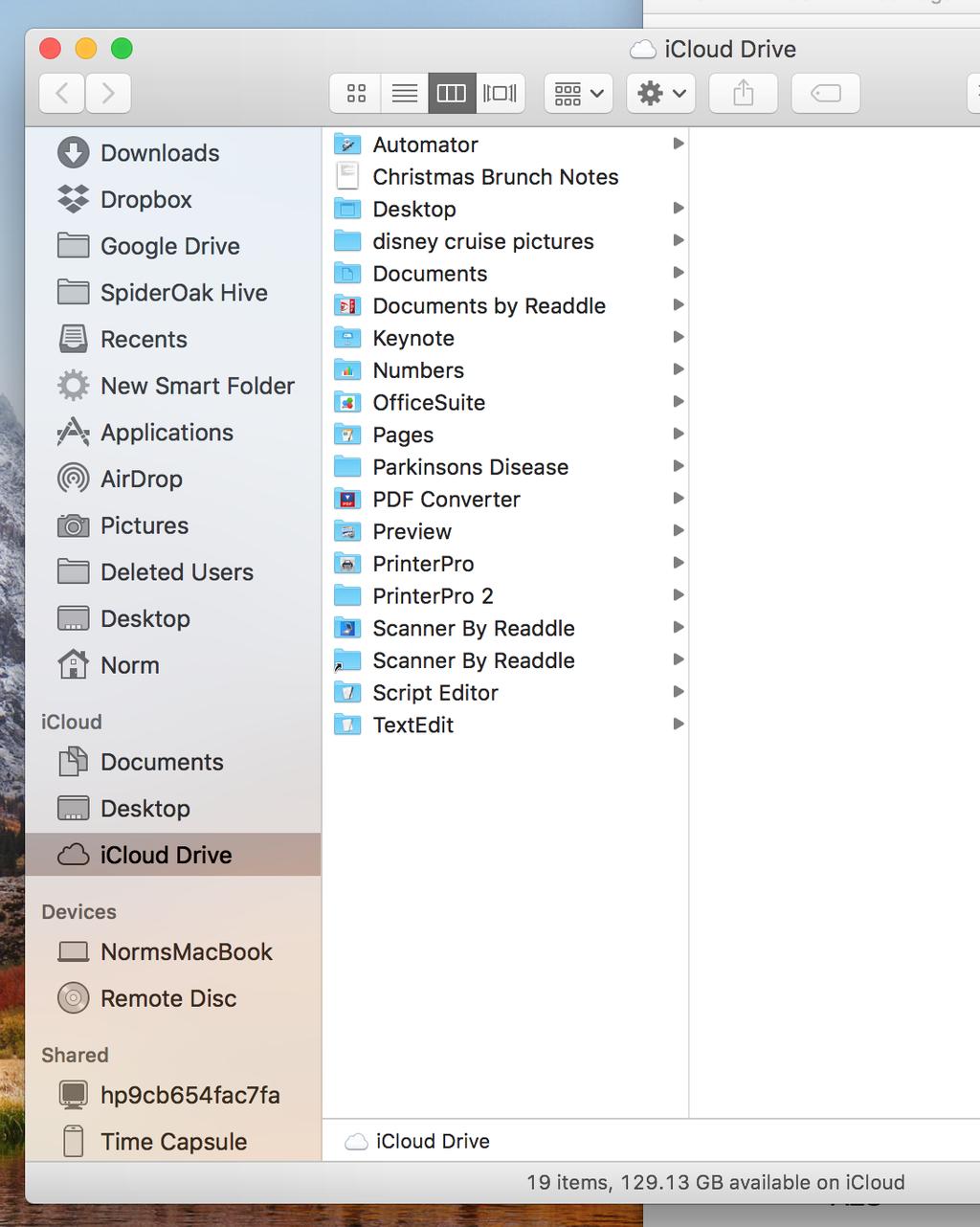 icloud Drive on Mac icloud Drive is Contained in Apple s icloud 128 Bit AES Stores User Created Folders/Files Mac