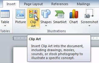 21. Clip Art and Pictures To find and insert Clip Art Insert tab > Clip Art (Illustrations box) To find Clip Art You will see options in task pane to the right Enter