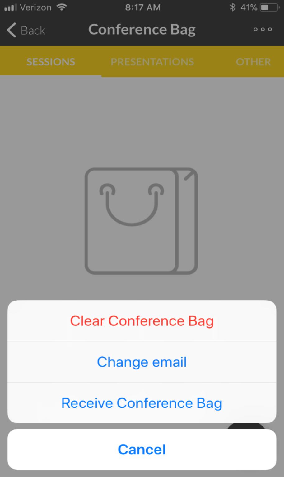 The attendants information will store automatically in your conference bag module.