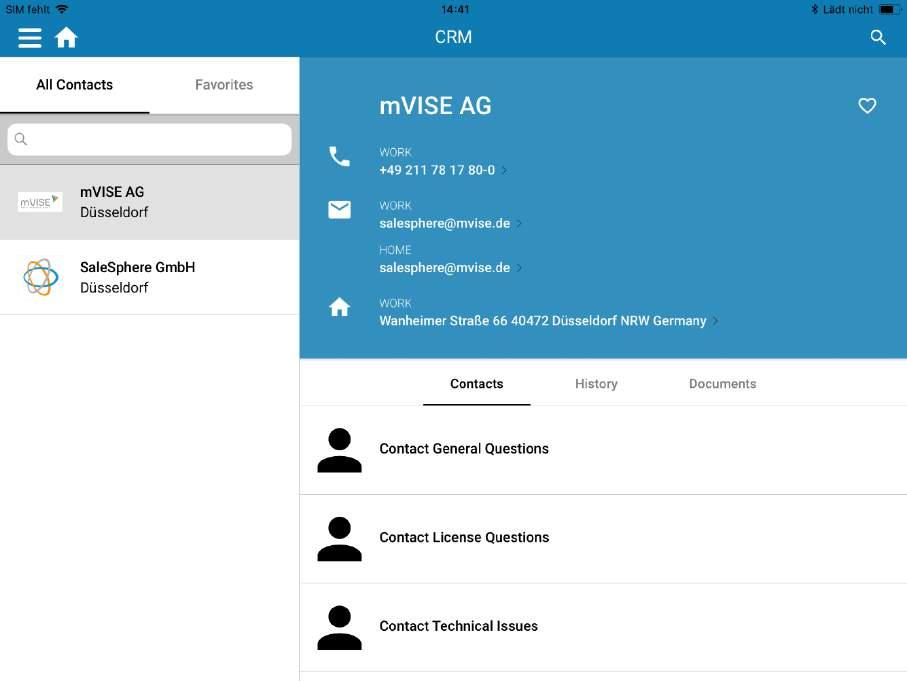 7. CRM: Your Contacts In this chapter you will get to know the CRM area. You will learn how to find your contacts quickly using the search function.