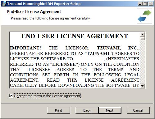 INSTALLING TZUNAMI HUMMINGBIRD DM EXPORTER Tzunami HummingBird DM Exporter requires that the Windows Explorer DM Extension to be installed and configured on the machine where the exporter is running.