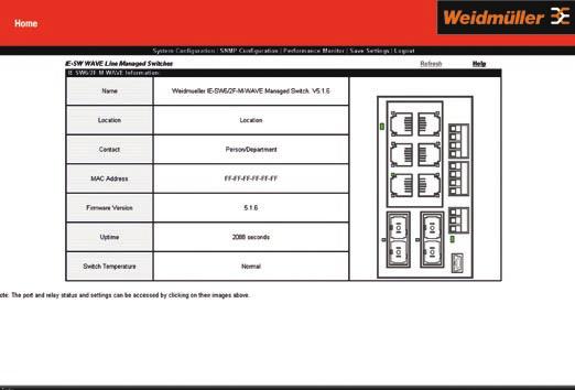 Configuration IE-SWxx-M managed switches can be configured with a terminal program but also via a Web interface at the integral, interactive Web server.