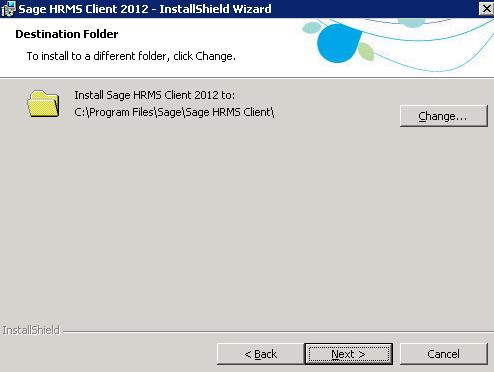 Step 2 - Install the Client 4. When computer restart is complete, the Sage HRMS Client 2012 Install Welcome window appears. Click Next to continue with the client installation. 5.