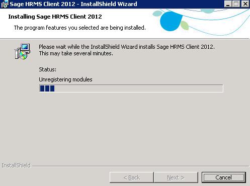 Step 2 - Install the Client 2. The Welcome to the Upgrade for Sage HRMS Client 2012 window appears. Click Update >.