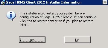 Step 2 - Install the Client 4. After the prior version is removed, the system prompts you to restart the machine.