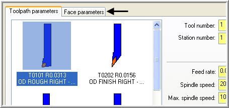 The first task here will be to select Tool #1 an OD Rough- Right 80 deg. 5.