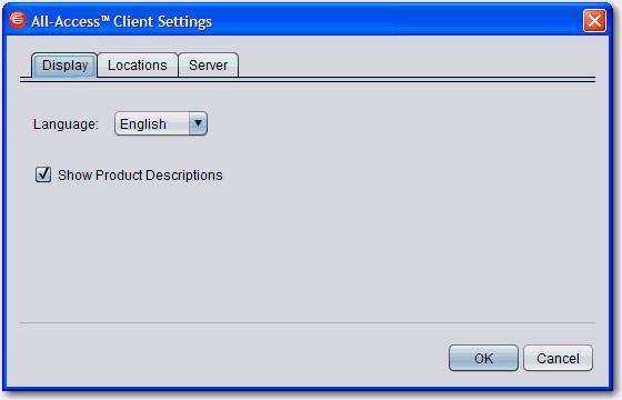 USING ALL-ACCESS CLIENT > CONFIGURING ALL-ACCESS CLIENT Configuring All-Access Client The Preferences command is located in the bottom left-hand corner of All-Access Client.