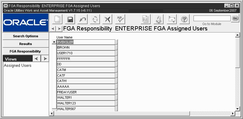 FGA Responsibility Views FGA ID - The FGA ID is the unique identifier for FGA records in the Fine Grain Access module.