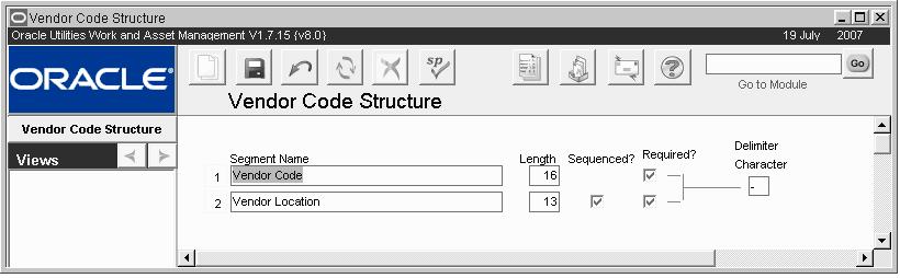 Administration Chapter 10 Vendor Code Structure You can customize vendor codes and determine how they are handled throughout the system.