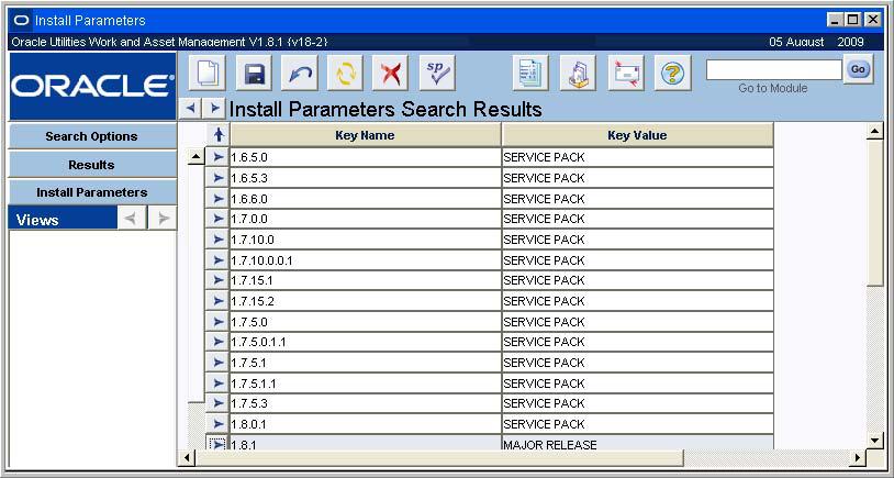 Administration Chapter 13 Installation Parameters The installation parameters module tracks applied installations for auditing purposes.
